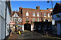 Fine old buildings and lots of urban clutter, Godalming