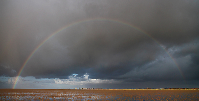 Rainbow above north-west Wirral © William Starkey :: Geograph Britain ...