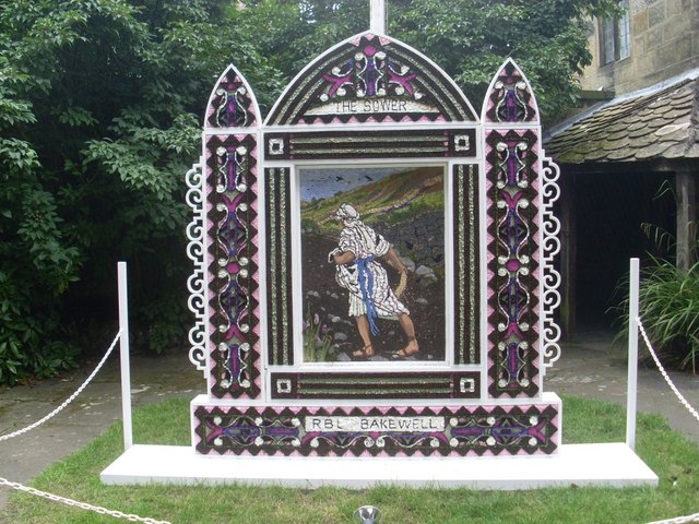 The Sower Well Dressing in Bath Garden, Bakewell