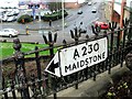 Pre Worboys Direction Sign, junction of New Road and Gibraltar Hill, Chatham