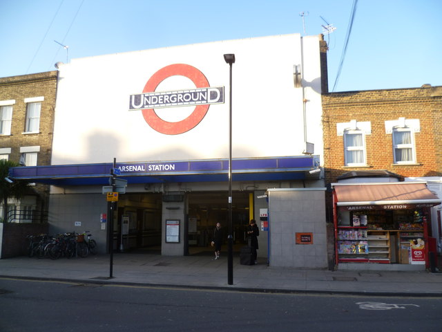 The entrance to Arsenal Underground station