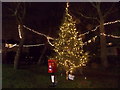 SZ1391 : Southbourne: Santa’s postbox on the green by Chris Downer