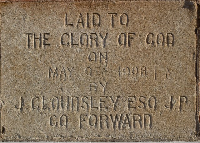 Foundation stone, Salvation Army Citadel, South Tottenham