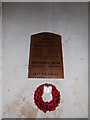 TM3669 : Sibton Roll of Honour  in St.Peter's Church by Geographer