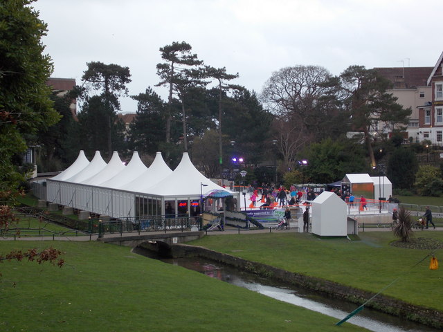 Bournemouth: looking down on the temporary ice rink