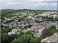 Launceston - View NNW from top of Castle Keep over suburb of Newport
