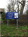 TL3758 : St.Mary's Church notice board by Geographer