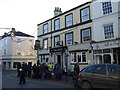 Carol singers outside The Buck, Driffield