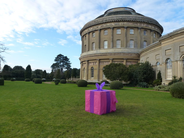 Giant Christmas present at Ickworth House, Suffolk