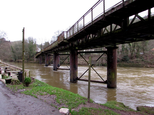 Redbrook Bridge across the Wye from Wales to England