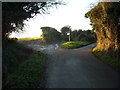 Junction of footpath, byway and minor road, near Aldbourne