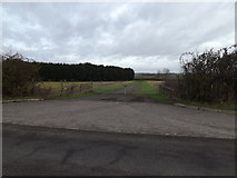 TL2356 : Field entrance off the B1046 Gransden Road by Geographer