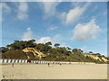 Canford Cliffs: beach huts to the east of the chine