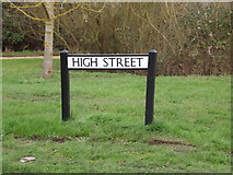 TL2356 : High Street sign by Geographer
