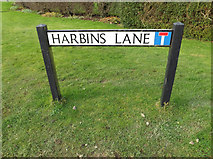TL2356 : Harbins Lane sign by Geographer