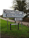 TL2256 : Roadsigns on the B1046 High Street by Geographer