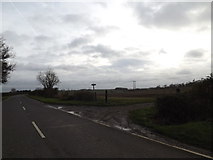 TL2157 : B1046 St.Neots Road & bridleway by Geographer