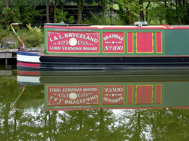 Moored narrowboat near Higher Poynton, Cheshire