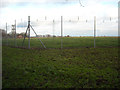 ST9878 : Boundary fence, RAF Lyneham airfield by Vieve Forward