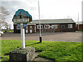 TG4104 : Freethorpe village sign and Hall by Adrian S Pye