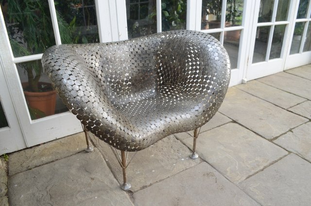 Chair made of Half Dollar Coins