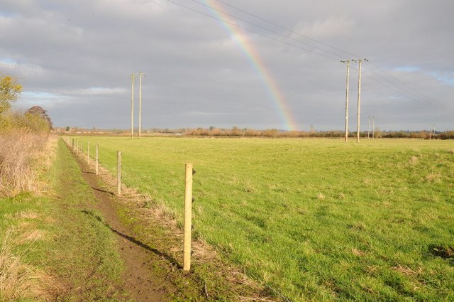 Rainbow over meadowland