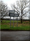 TL2155 : Roadsigns on Pitsdean Road by Geographer