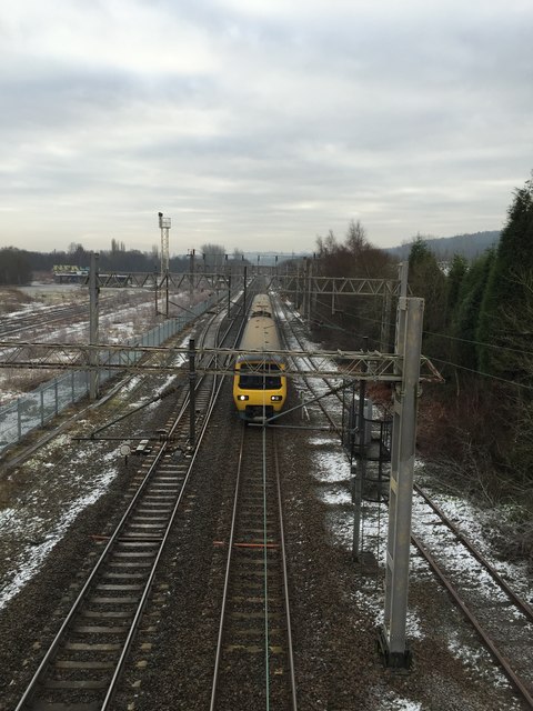 Railway main line north of Longport