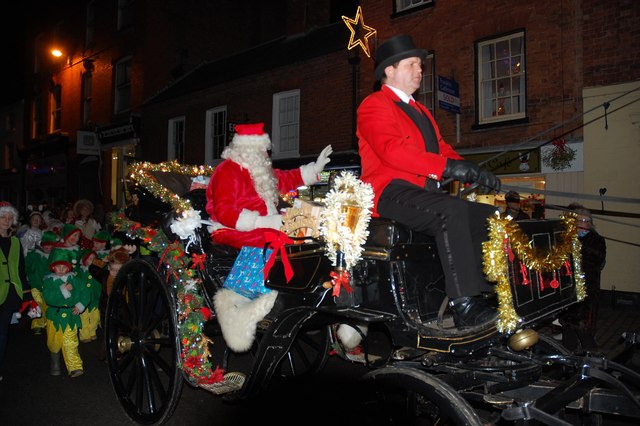 Santa Parade Christmas 2014, Teme Street, Tenbury Wells, Worcs