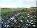 Route of former railway, heading east to Cemetery Lane