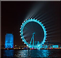 TQ3079 : London Eye in Pale Blue, London SE1 by Christine Matthews
