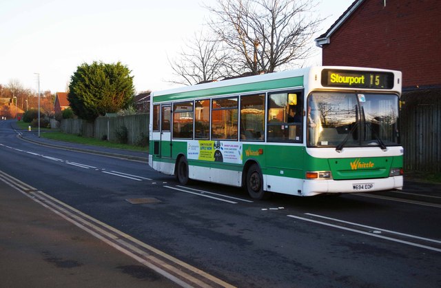 Whittle bus no. 169 on Route 15, Discovery Road, Stourport-on-Severn