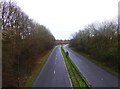 The A429 road heading towards Swindon, at Cirencester, Glos