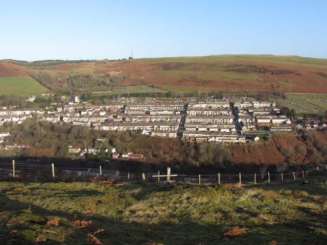 Trealaw from Mynydd Dinas