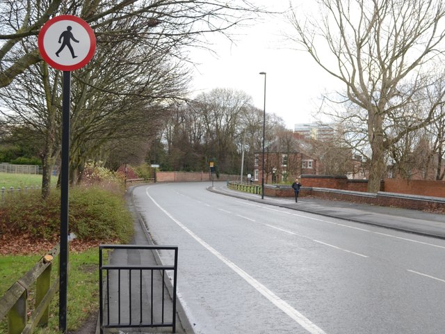 No Pedestrians Sign on Hunter's Road in Newcastle