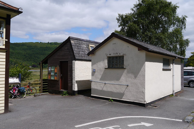 Public toilets at the site of Penmaenpool Station