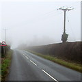 10% descent ahead along the A466 in Llancloudy