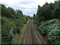 Railway heading south from Langwith-Whaley Thorns railway station