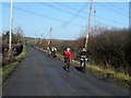 Cyclists near Borshaw Farm