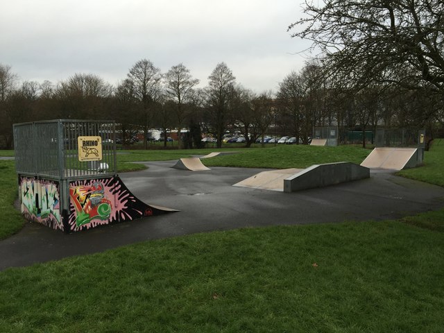 Lyme Valley Park: BMX/skate park © Jonathan Hutchins :: Geograph ...