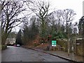 The entrance to Whinfell quarry gardens Whirlow Brook Sheffield