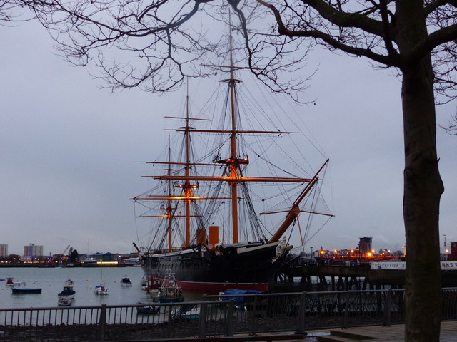 HMS "Warrior" from The Hard, Portsmouth