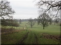 Footpath through the parkland north of Barlborough Hall School