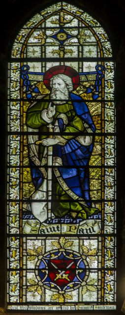 Stained glass window, Christ church, St Leonards