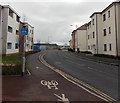 End of cycle route, Caxton Road, Highbridge