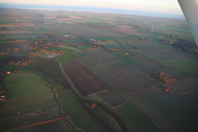 Old Eau at Great Carlton: aerial 2015