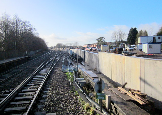 Bromsgrove Station Works From Platform Level January 2015