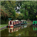 Moored narrowboats at Marple, Stockport