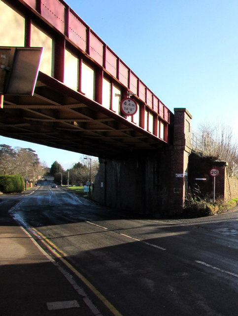 West side of a railway bridge over Eign Road, Hereford