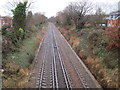 Railway line north west of Sholing railway station